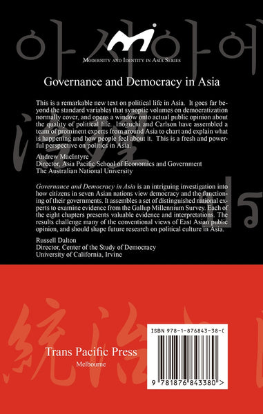 Governance and Democracy in Asia – Trans Pacific Press