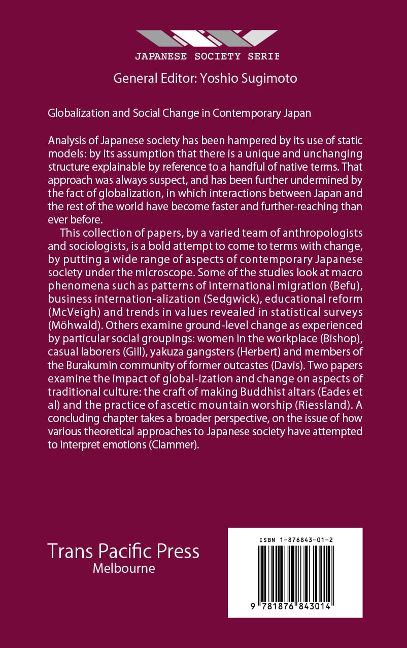 Globalization and Social Change in Contemporary Japan